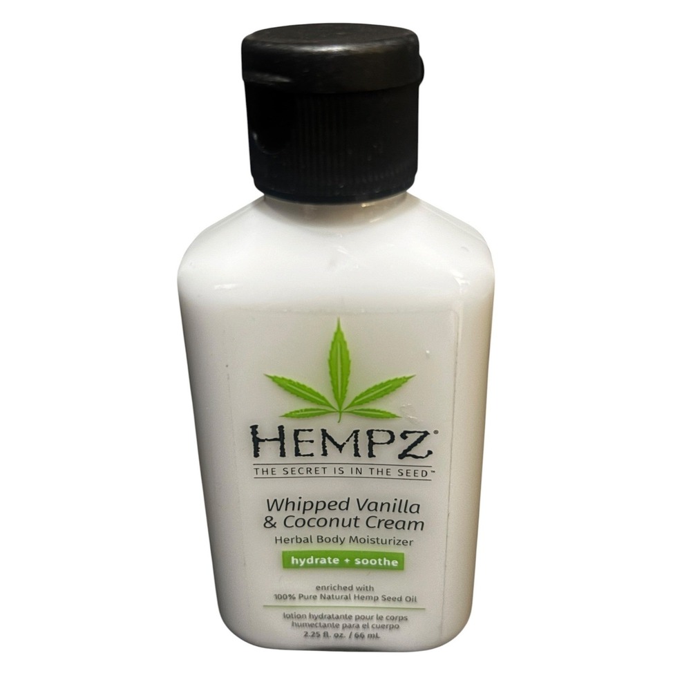 Hempz Whipped Vanilla & Coconut Cream Herbal Body Moisturizer 2.25 fl oz Travel
